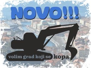Naljepnica Volim grad koji se kopa
